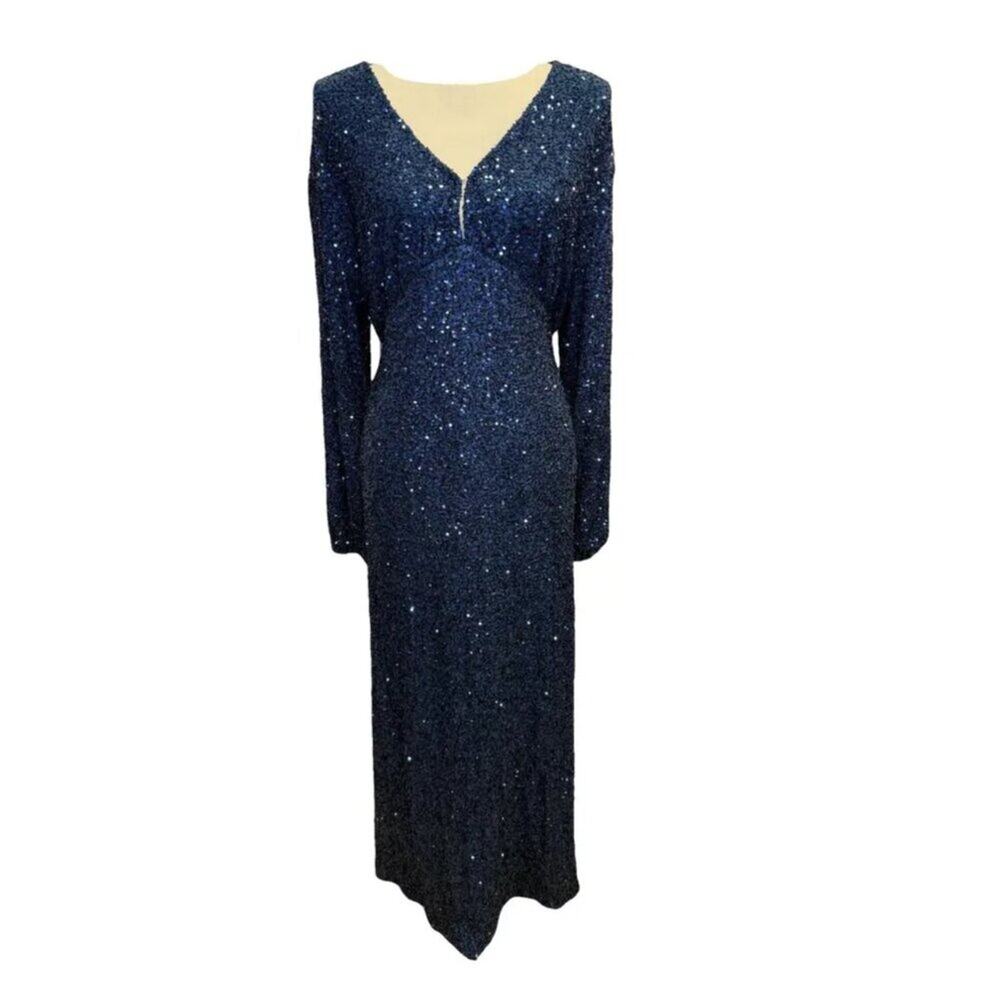 NEVER FULLY DRESSED Teal Sequin Emma Dress